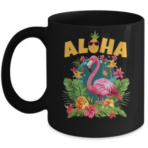 Aloha Hawaiian Hawaii Flamingo Kids Teen Girls Women Coffee Mug