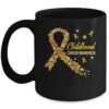 Childhood Cancer Awareness Gold Ribbon Support Hippie Flower Coffee Mug