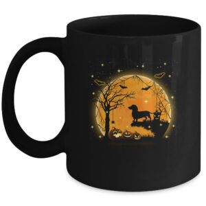 Dachshund Dog And Moon Funny Halloween Costume Gift Coffee Mug
