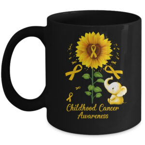 Elephant Purple Ribbon Cystic Fibrosis Awareness Sunflower Coffee Mug