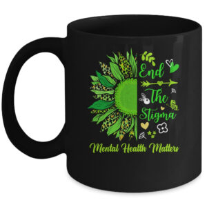 End The Stigma Mental Health Matters Ribbon Awareness Coffee Mug