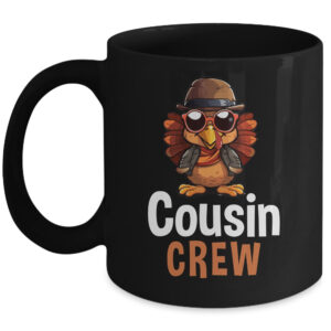 Funny Cousin Crew Turkey Cool Thanksgiving Family Matching Coffee Mug