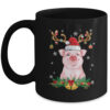Funny Pig Reindeer Lights Ornament Santa Christmas Xmas Coffee Mug