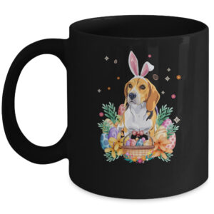 Happy Easter Cute Bunny Beagle Wearing Bunny Ears Coffee Mug