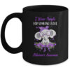 Forget Me Not Alzheimer's Awareness Month Elephant Flower Coffee Mug