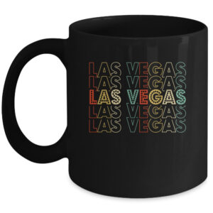 Las Vegas Nevada Vintage 70s 80s Souvenir Vacation Coffee Mug