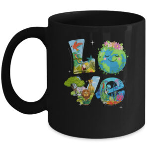 Peritoneal Cancer Awareness Peace Love Cure Leopard Coffee Mug