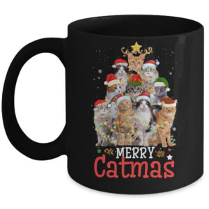 Christmas Farm Tractor Christmas Tree Lights Santa Farmer Coffee Mug