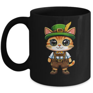 Oktoberfest Cat Funny German Bavarian Lederhosen Cat Lover Coffee Mug