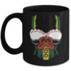 Christmas Rooster Xmas Farmer Chicken Lights Snowflakes Coffee Mug