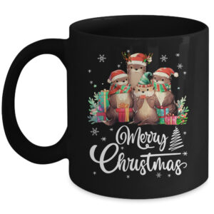 Otter Christmas Funny Xmas Lights Animals Lover Coffee Mug