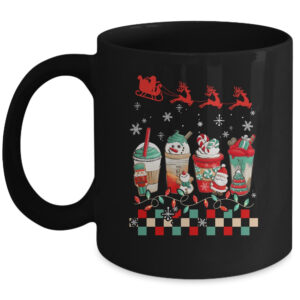Coffee Drinking Skeleton Christmas Skull Santa Hat Xmas Coffee Mug