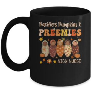 Retro Pacifiers Pumpkins Preemies Fall NICU Nurse Halloween Coffee Mug