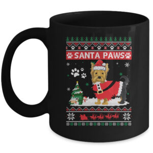 Santa Paws Pitbull Merry Christmas Dog Funny Xmas Coffee Mug