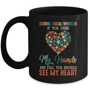 School Social Worker Appreciation Retro Sunset Teacher Women Coffee Mug