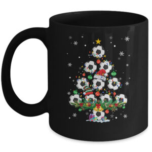 Soccer Christmas Tree Santa Soccer X Mas Lights Coffee Mug
