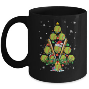 Softball Christmas Tree Santa Softball X Mas Lights Coffee Mug