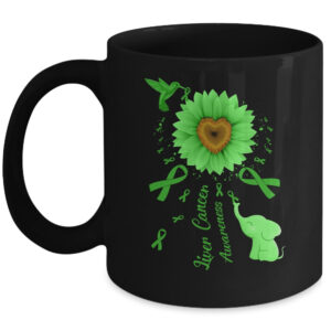 Sunflower Hummingbird Elephant Crohns Disease Awareness Coffee Mug