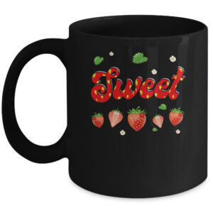 Strawberry Hearbeat Fruit Lover Fruitarian Strawberries Farm Coffee Mug