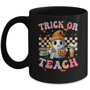 Cute Ghost Drinking Coffee Halloween Fall Ghost Reading Book Coffee Mug