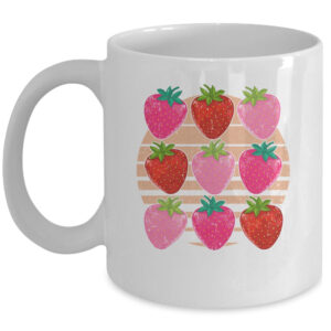 Vintage Red Berry Fruit Farmer Cottagecore Strawberry Lover Coffee Mug